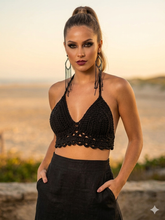 Top Preto Crochet